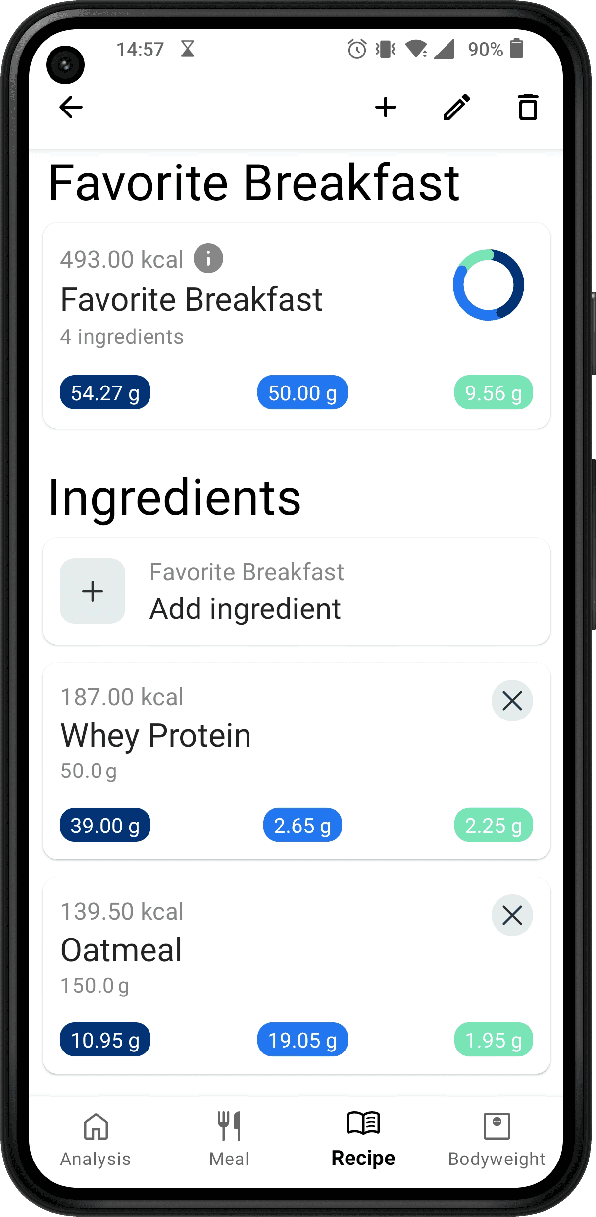 recipe making app