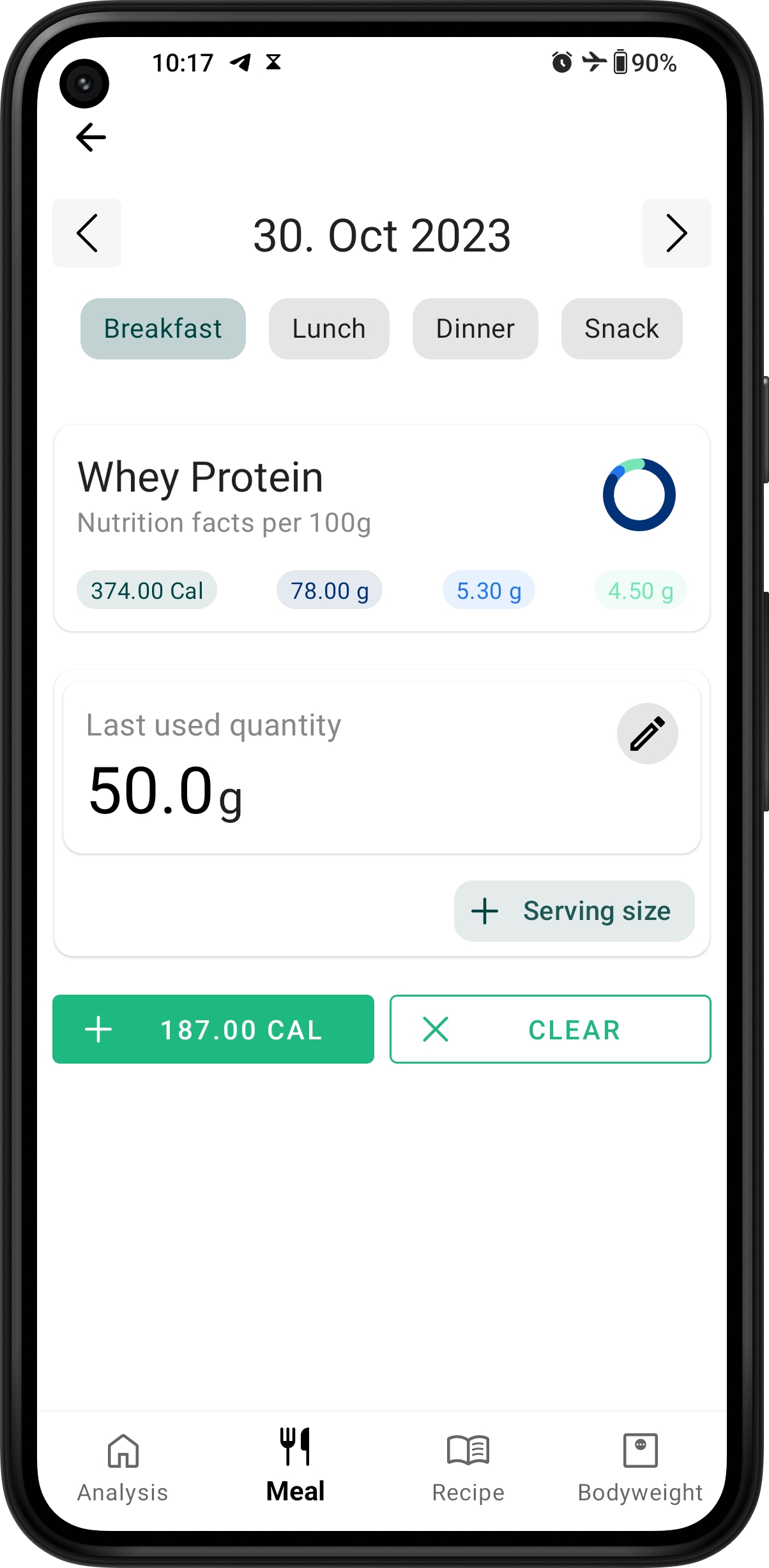 Is there a calorie counter app without an account?
