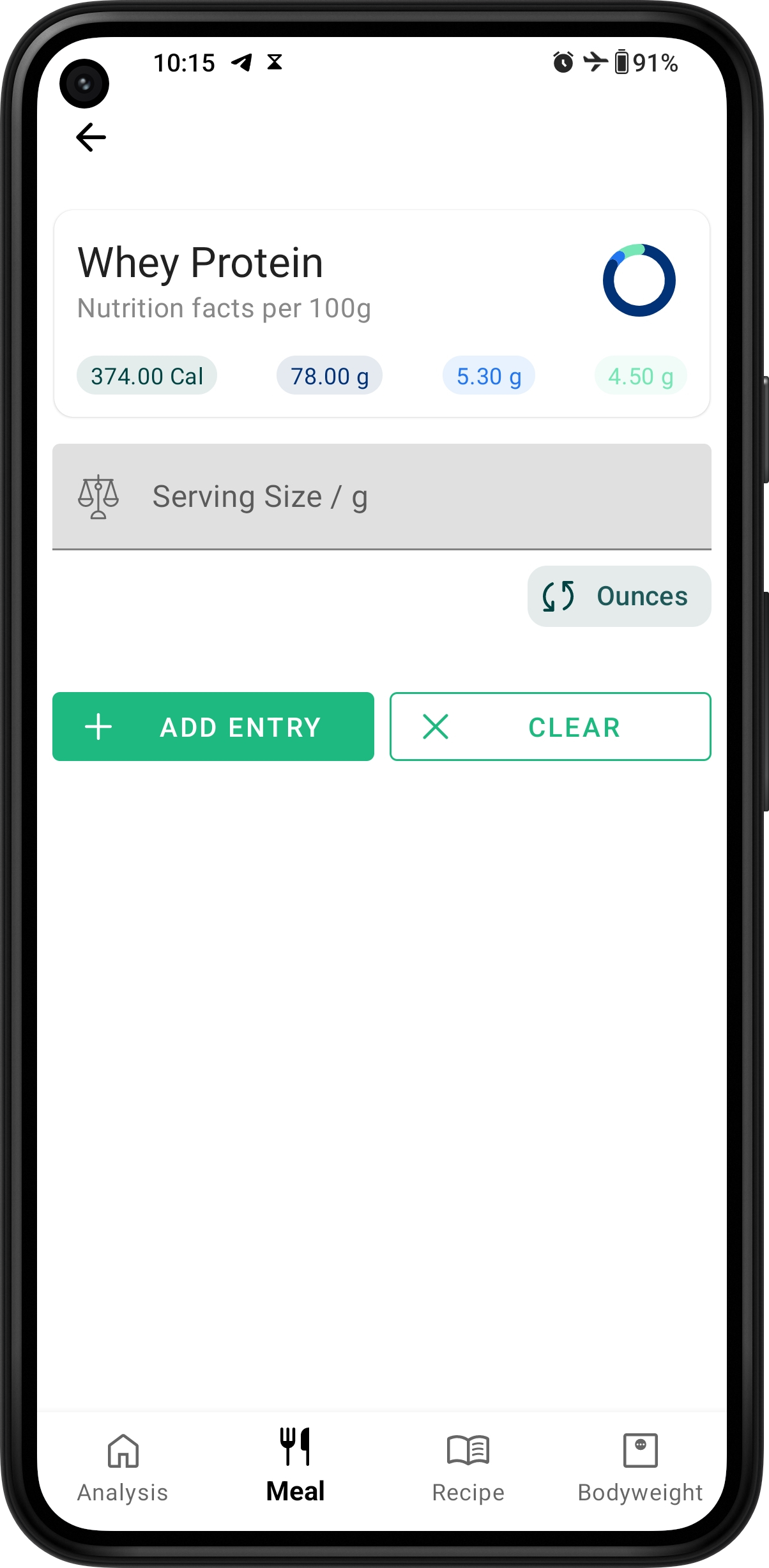 What is a serving when counting calories?