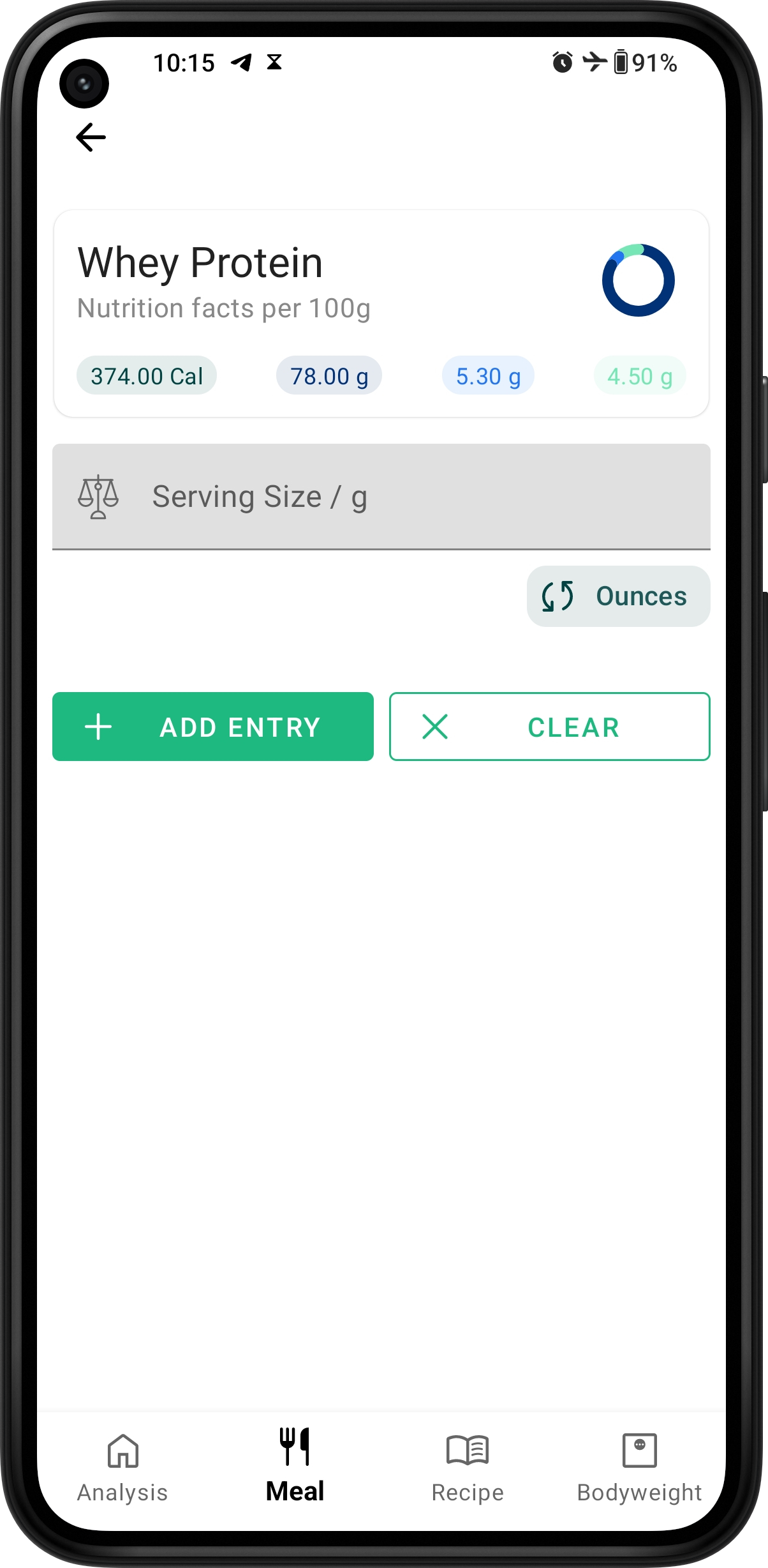 What is a serving when counting calories?