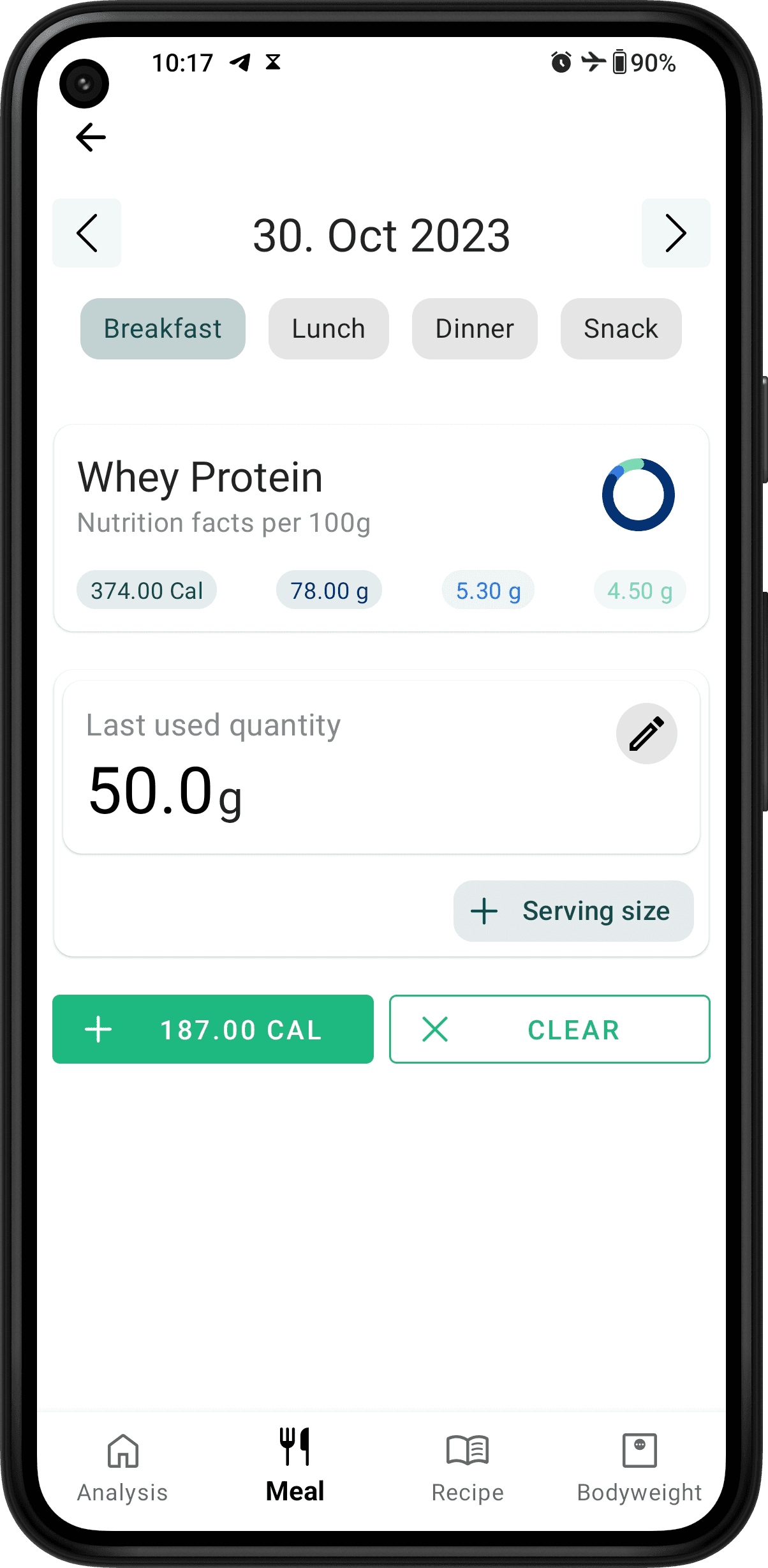 Is there a calorie counter app without an account?